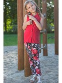 Girls\' black floral pants DZ6012 - Online store - Boutique